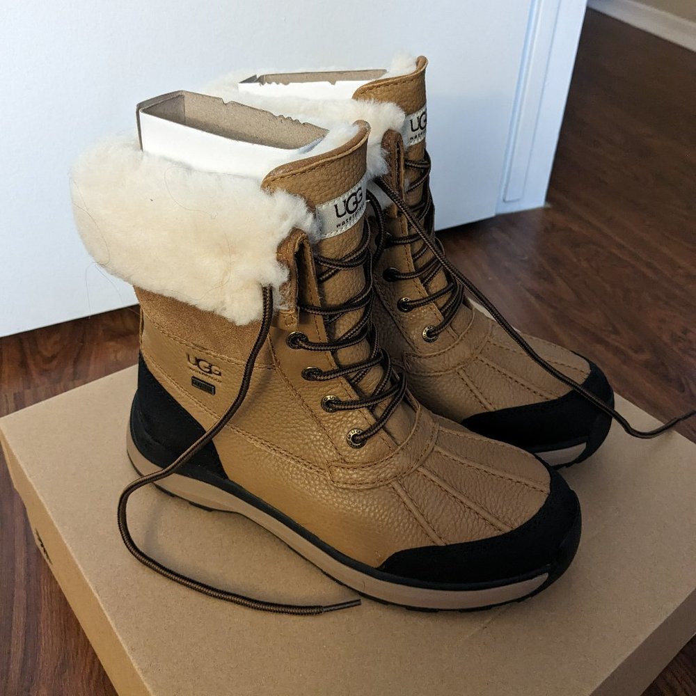 Ugg Adirondack II Waterproof Leather Snow Boot Chestnut Brown/Black